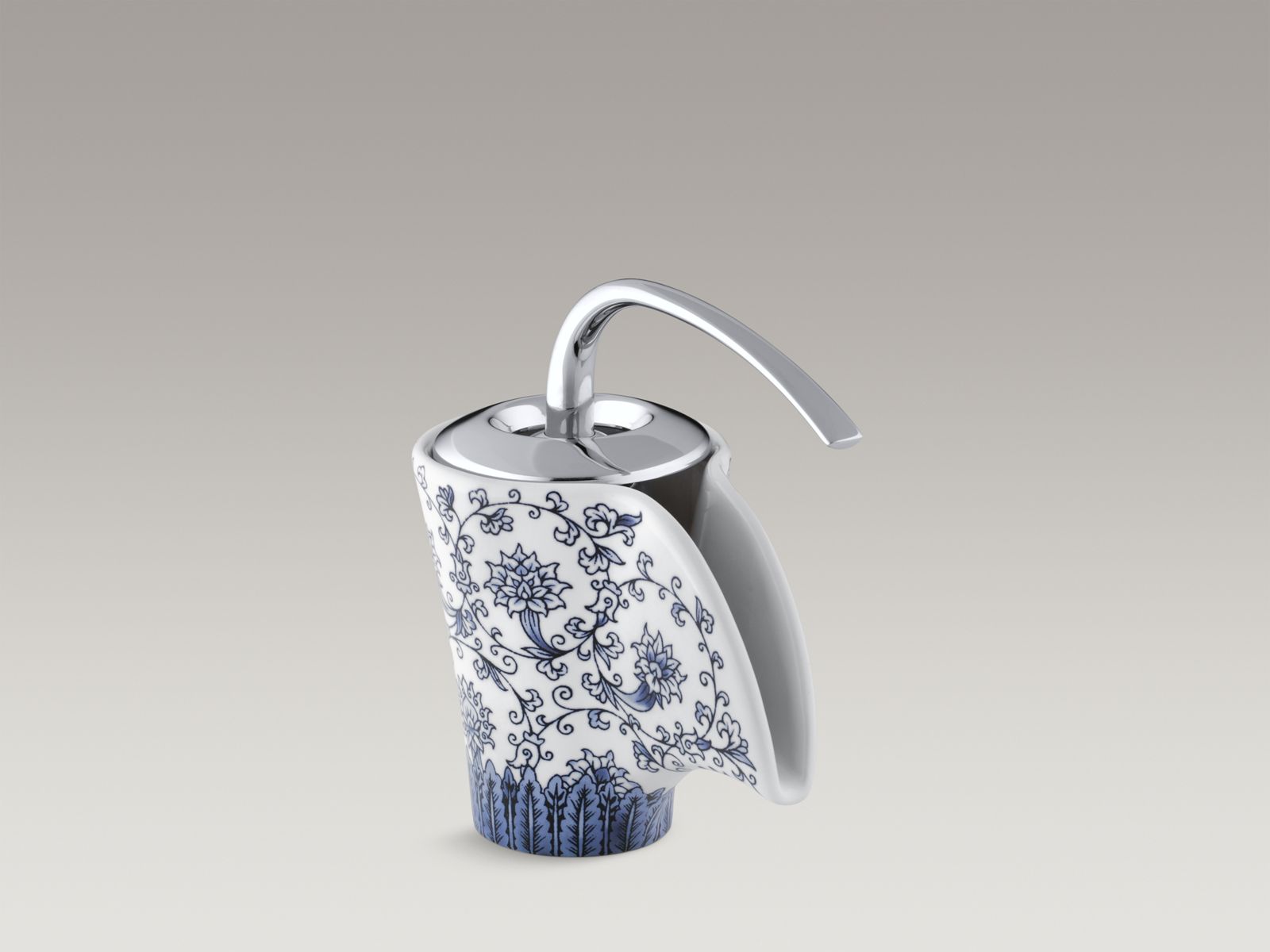 Imperial Blue™ design on Vas® ceramic faucet with lever handle