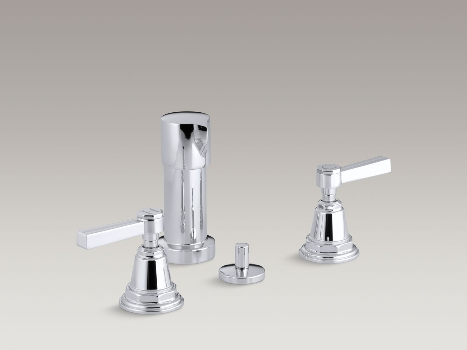 Pinstripe® vertical spray bidet faucet with lever handles