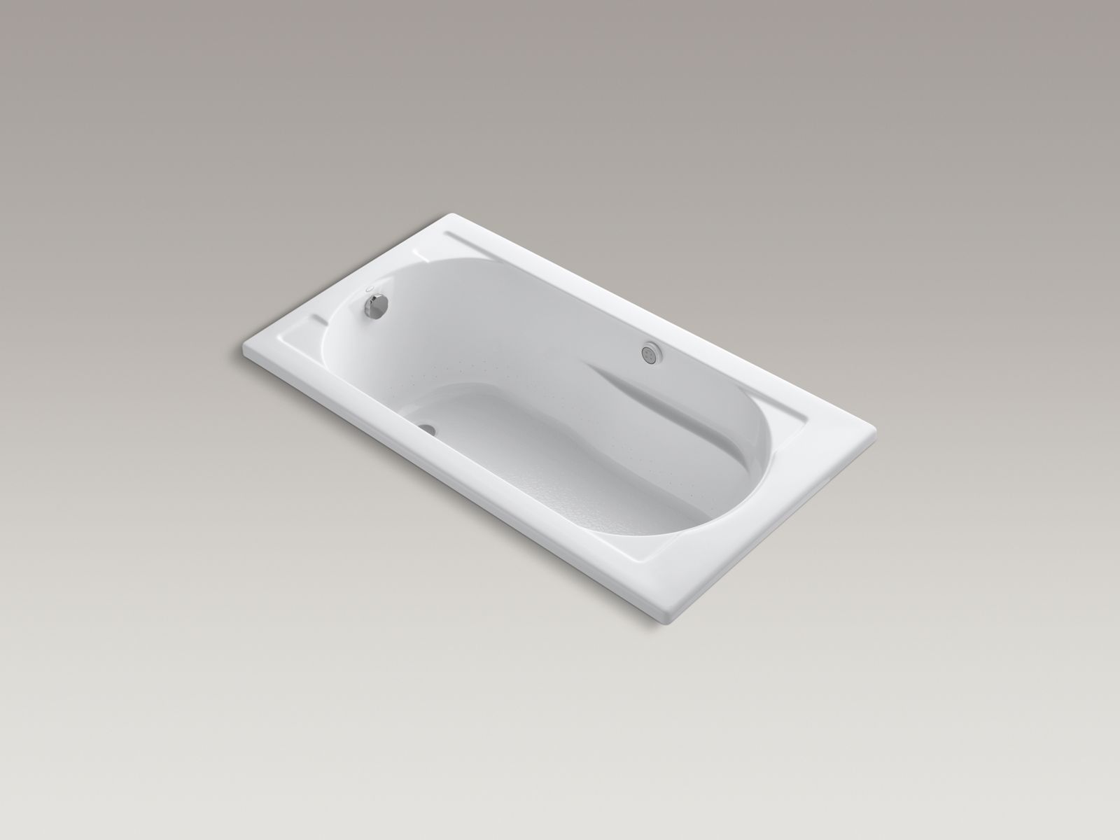 Devonshire® Bubblemassage™ 60" x 32" drop-in bath with reversible drain and Bask™ heated surface