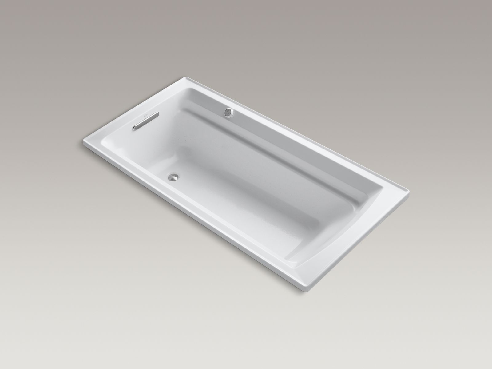 Archer® BubbleMassage™ 72" x 36" drop-in bath with reversible drain and Bask™ heated surface and Comfort Depth® design