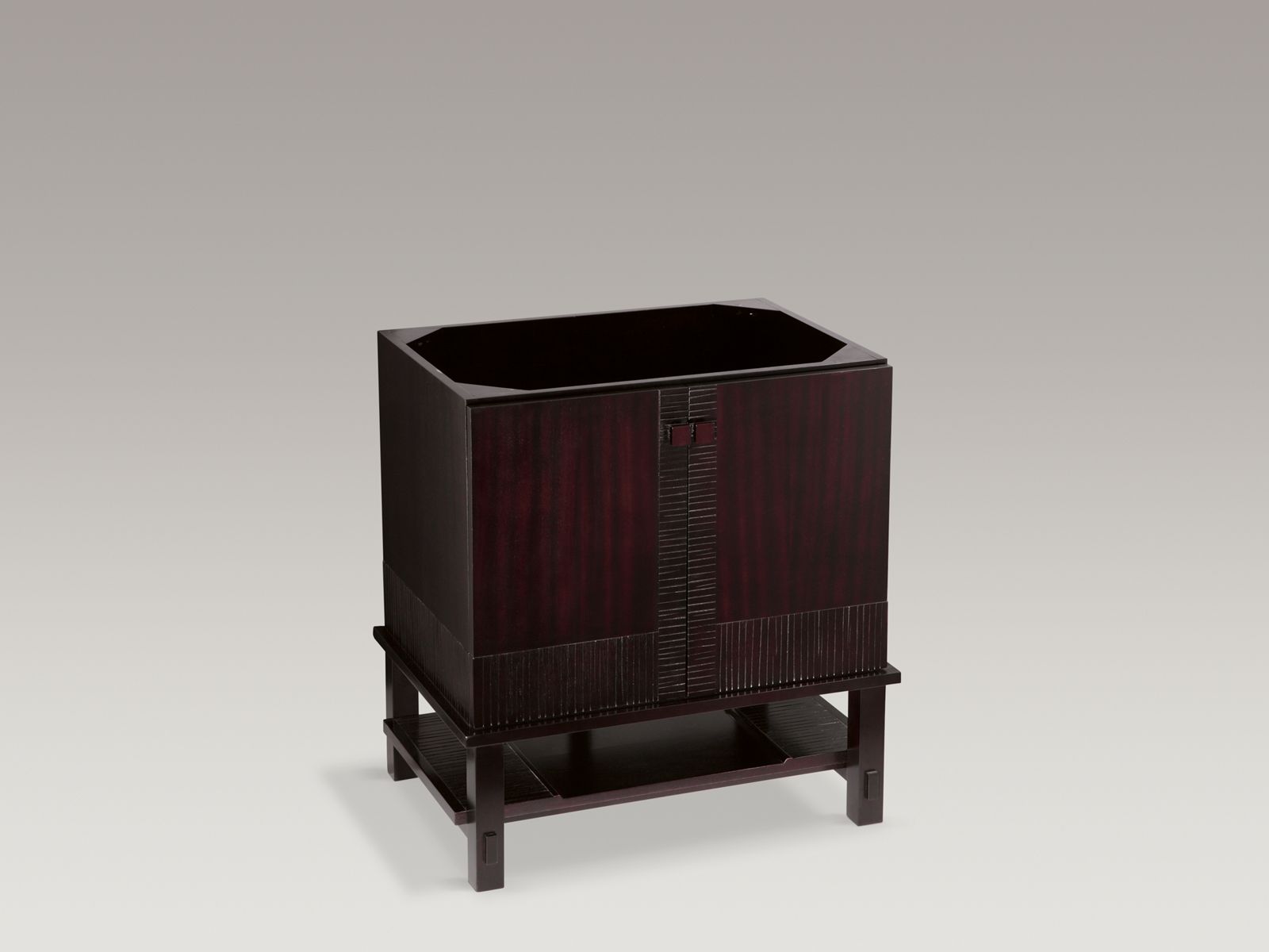 Shown with Iron/Impressions® lavatory K-3049-8-0 and standard pop-up drain, not included.