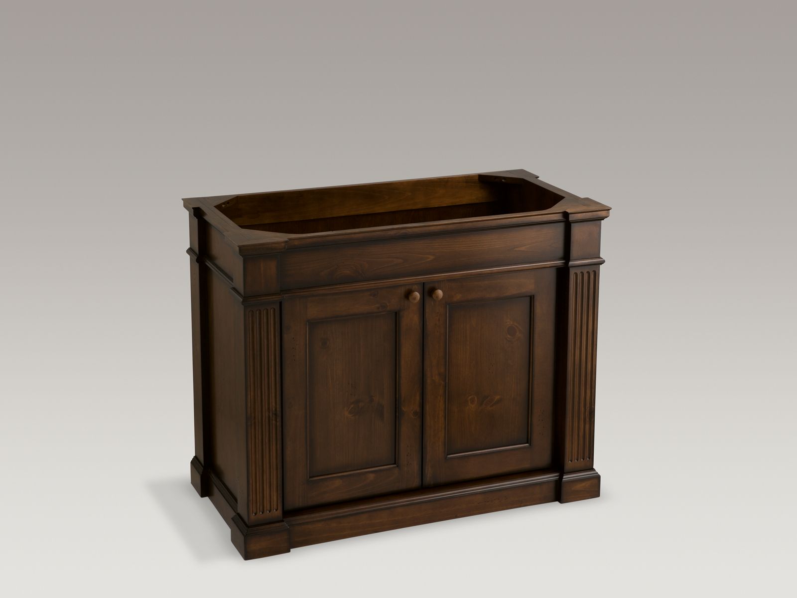 Shown with Iron/Impressions® lavatory K-3052-8-0 and standard pop-up drain, not included.