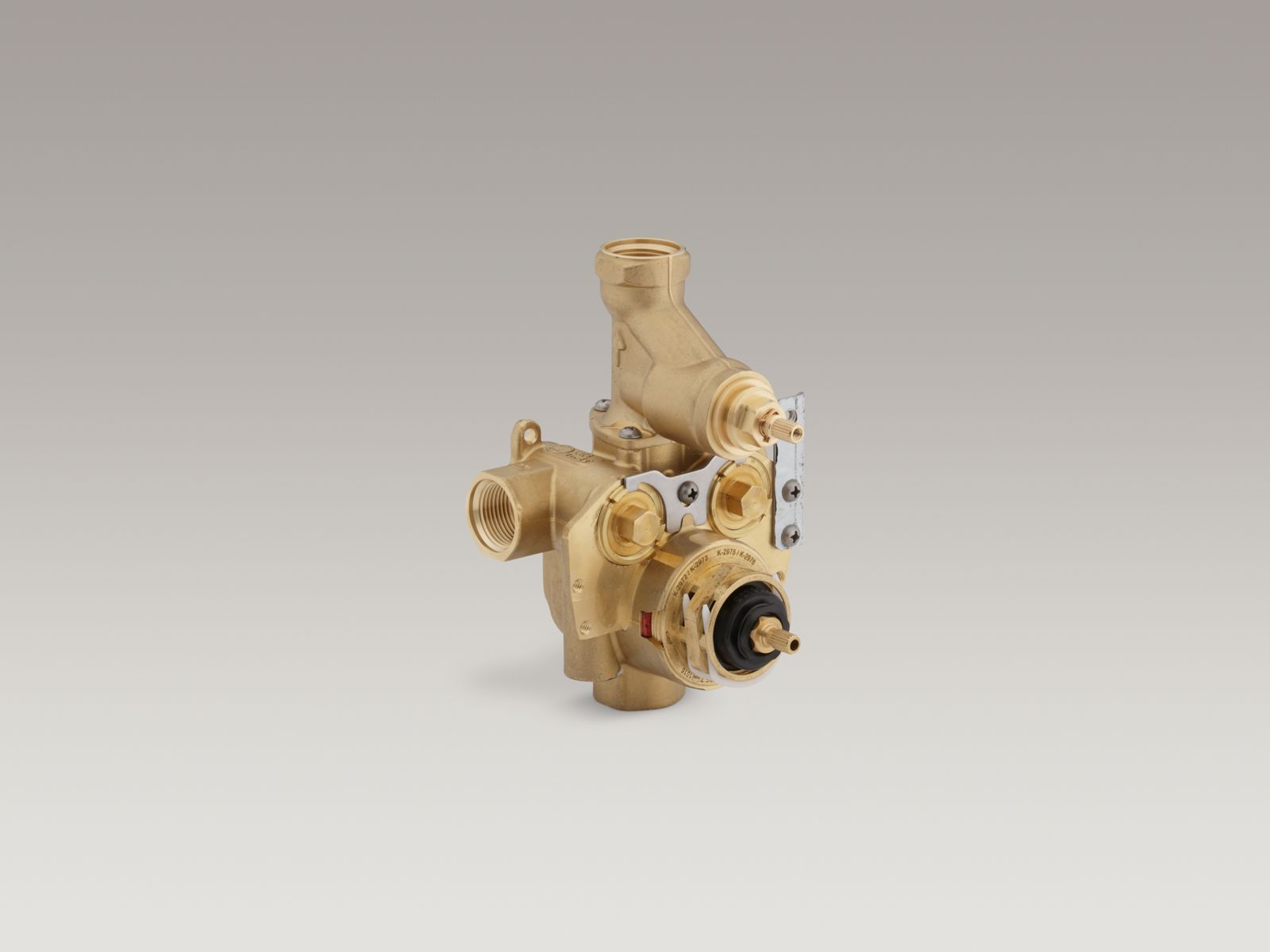 Mastershower® XVII 3/4" stacked thermostatic valve with integral volume control and stops