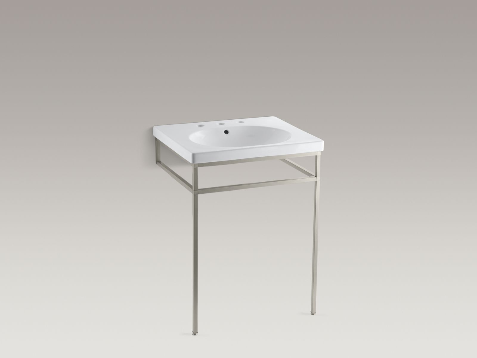 Shown with Persuade® Circ lavatory K-2957-8 and standard pop-up drain, not included.