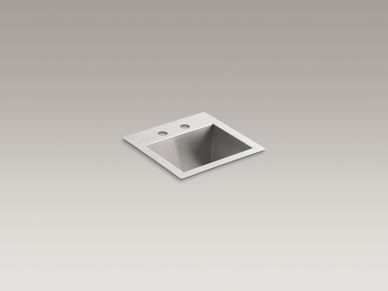 Vault™ top-mount/under-mount bar sink with 2 faucet holes