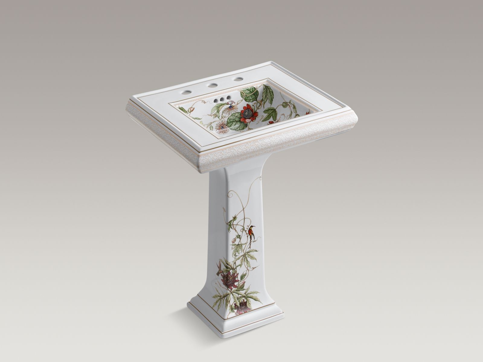 Shown with standard pop-up drain, not included.