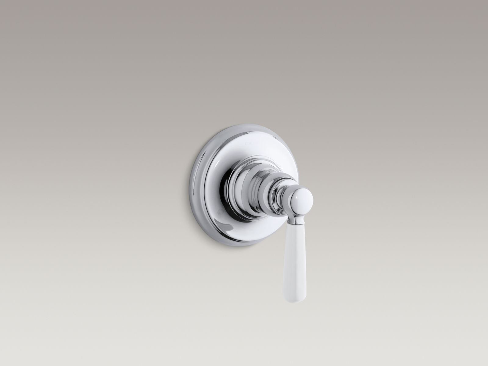 Bancroft® valve trim with White ceramic lever handle for transfer valve, requires valve