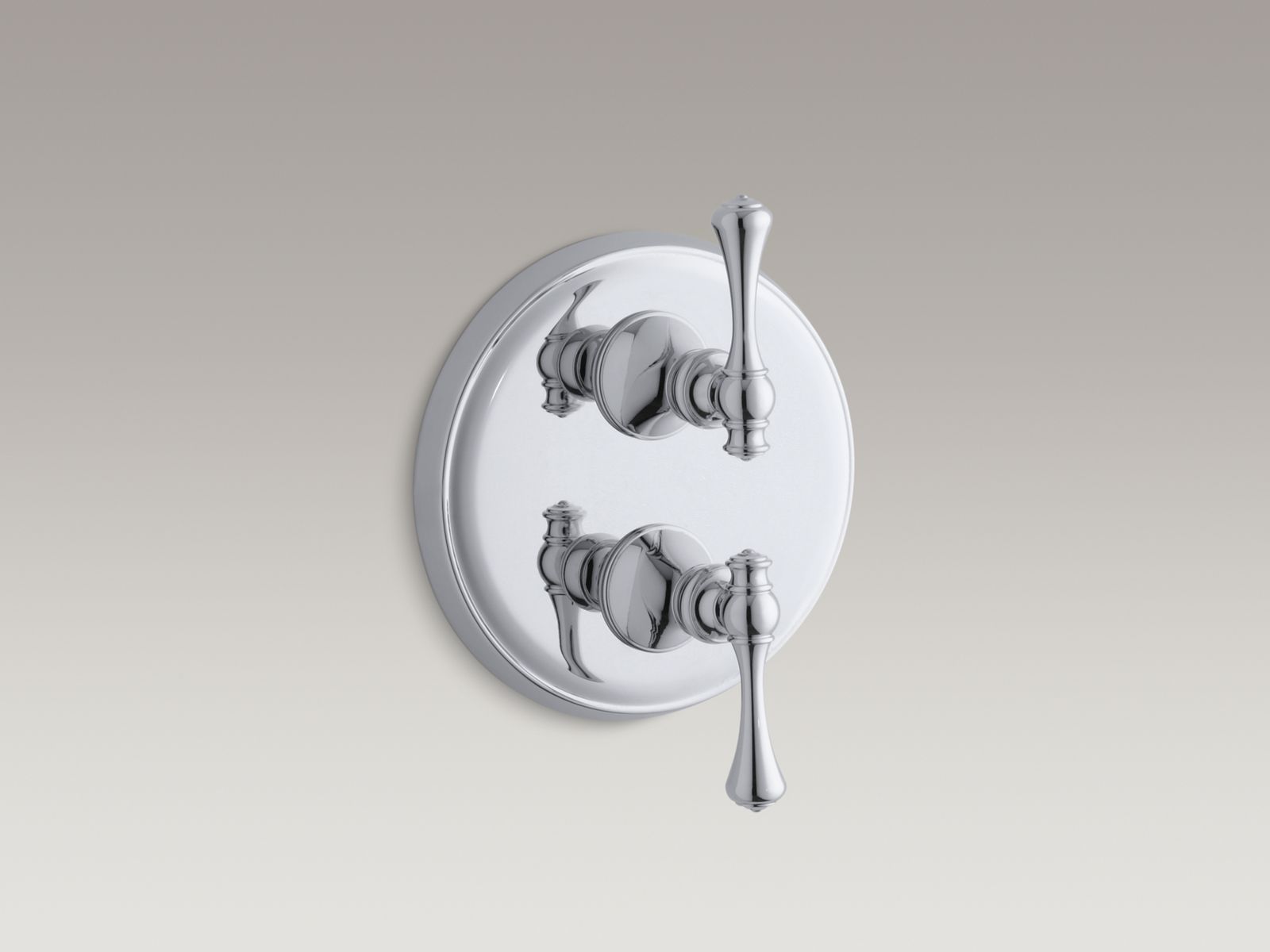 Revival® valve trim with traditional lever handle for stacked valve, requires valve