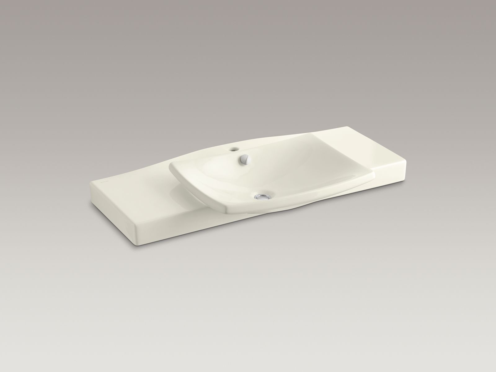 Escale® pedestal or vanity top bathroom sink with single faucet hole