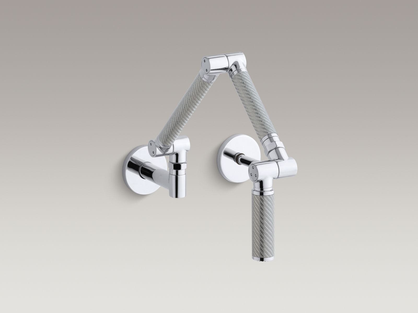 Karbon® articulating two-hole wall-mount kitchen sink faucet with 13-1/4