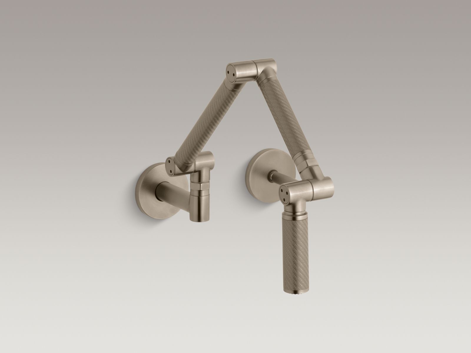 Karbon® articulating two-hole wall-mount kitchen sink faucet with 13-1/4