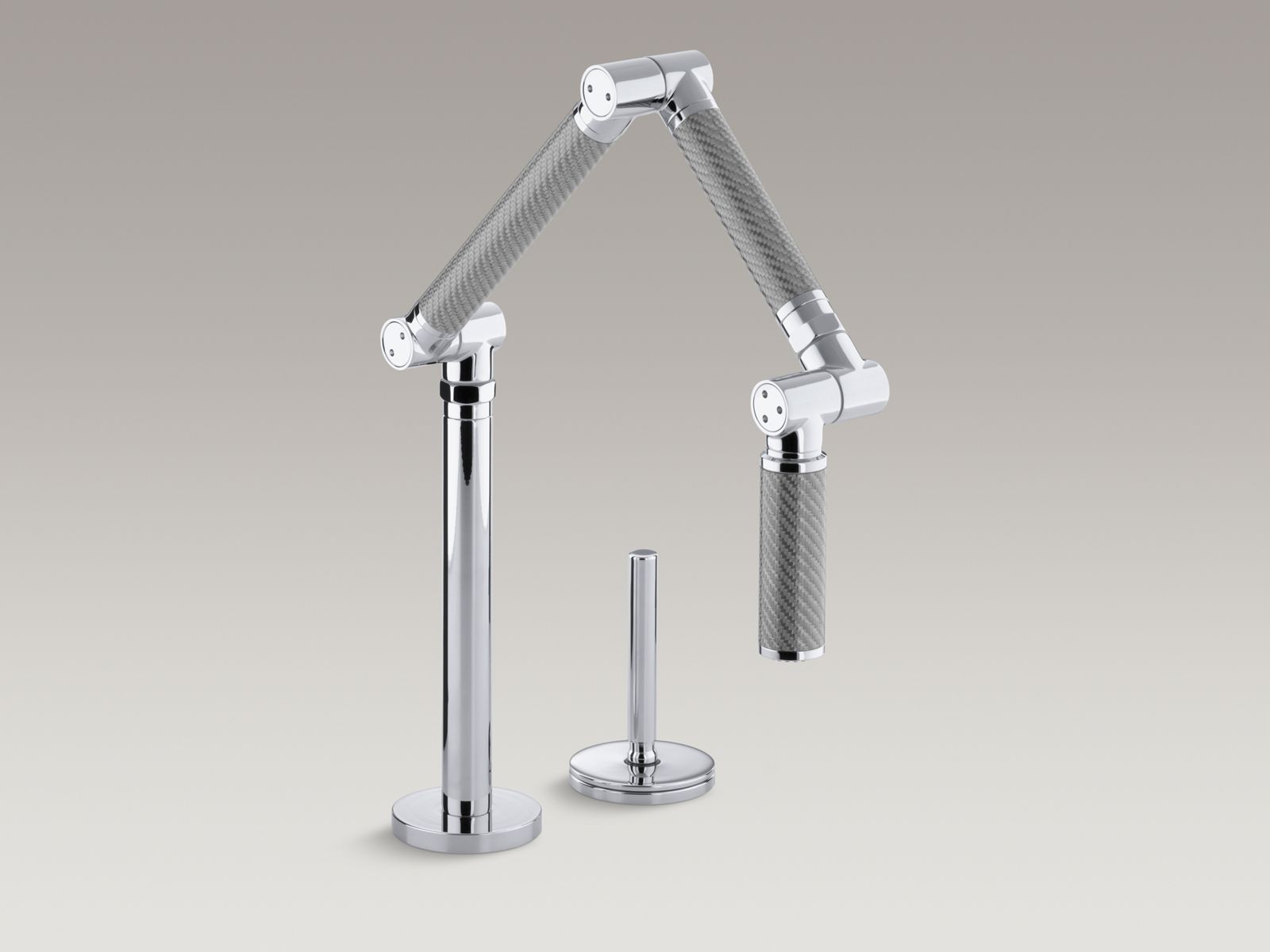 Karbon® articulating two-hole deck-mount kitchen sink faucet with 13