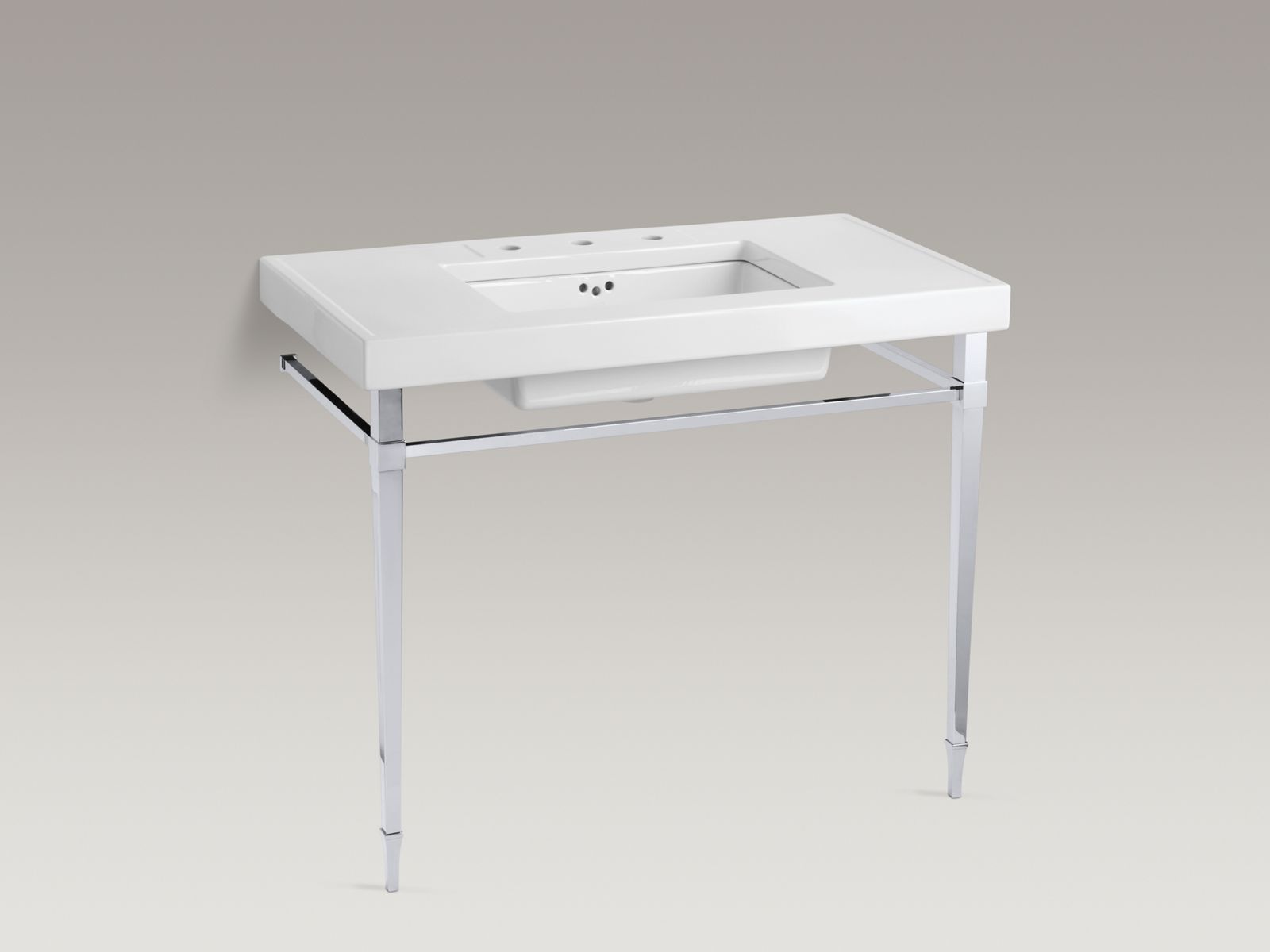 Shown with Kathryn® tabletop K-3028-K2, Kathryn lavatory K-2297-G-7 and standard pop-up drain, not included.