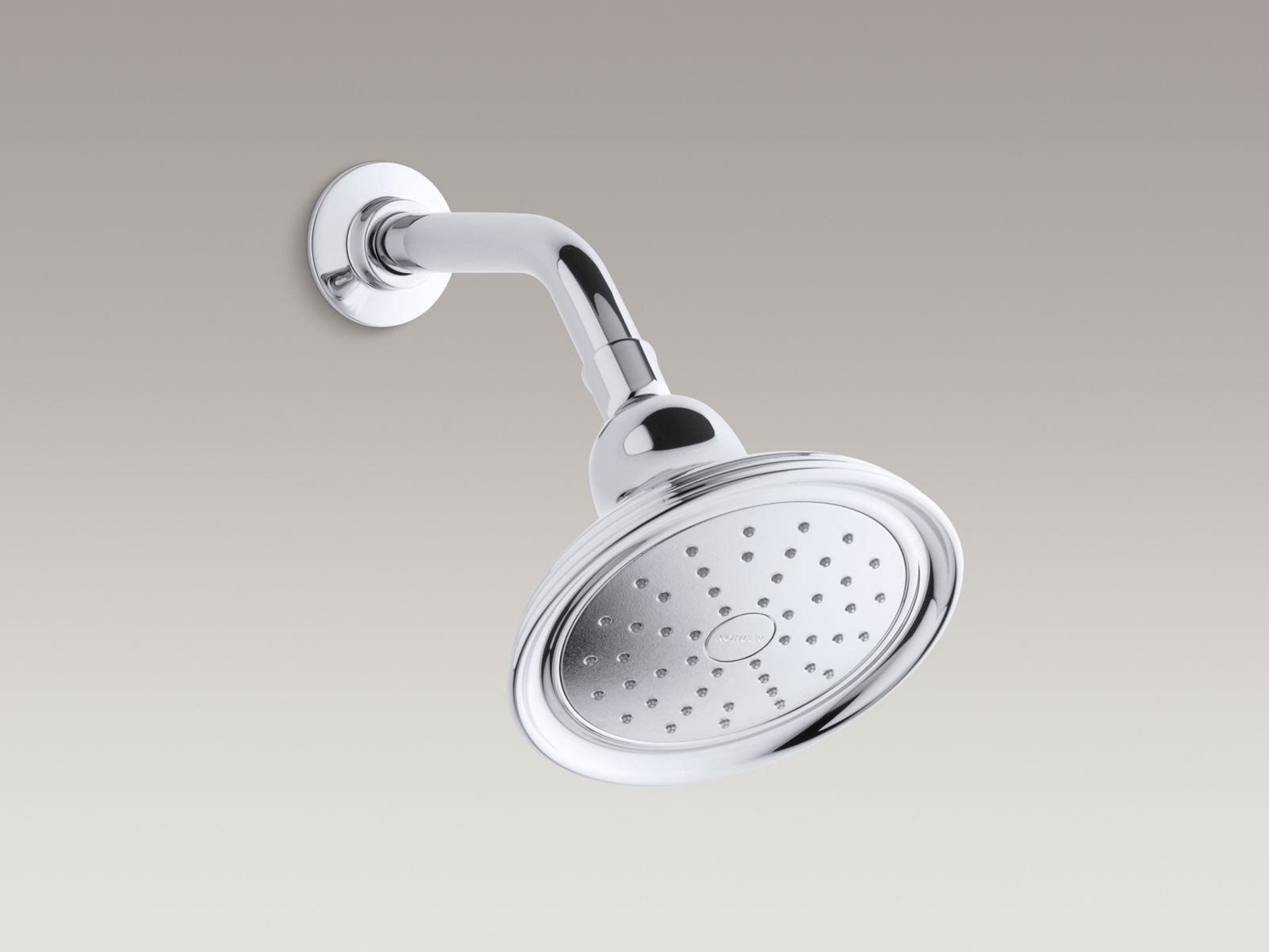 Shown with showerarm and flange K-7397-CP, not included.