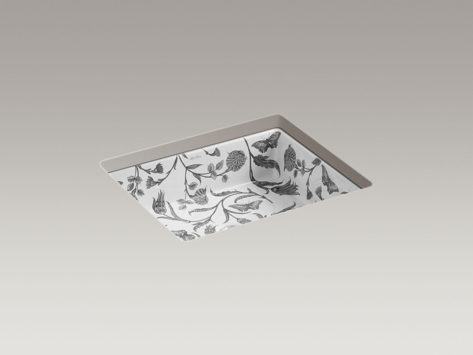 Shown with standard pop-up drain, not included.