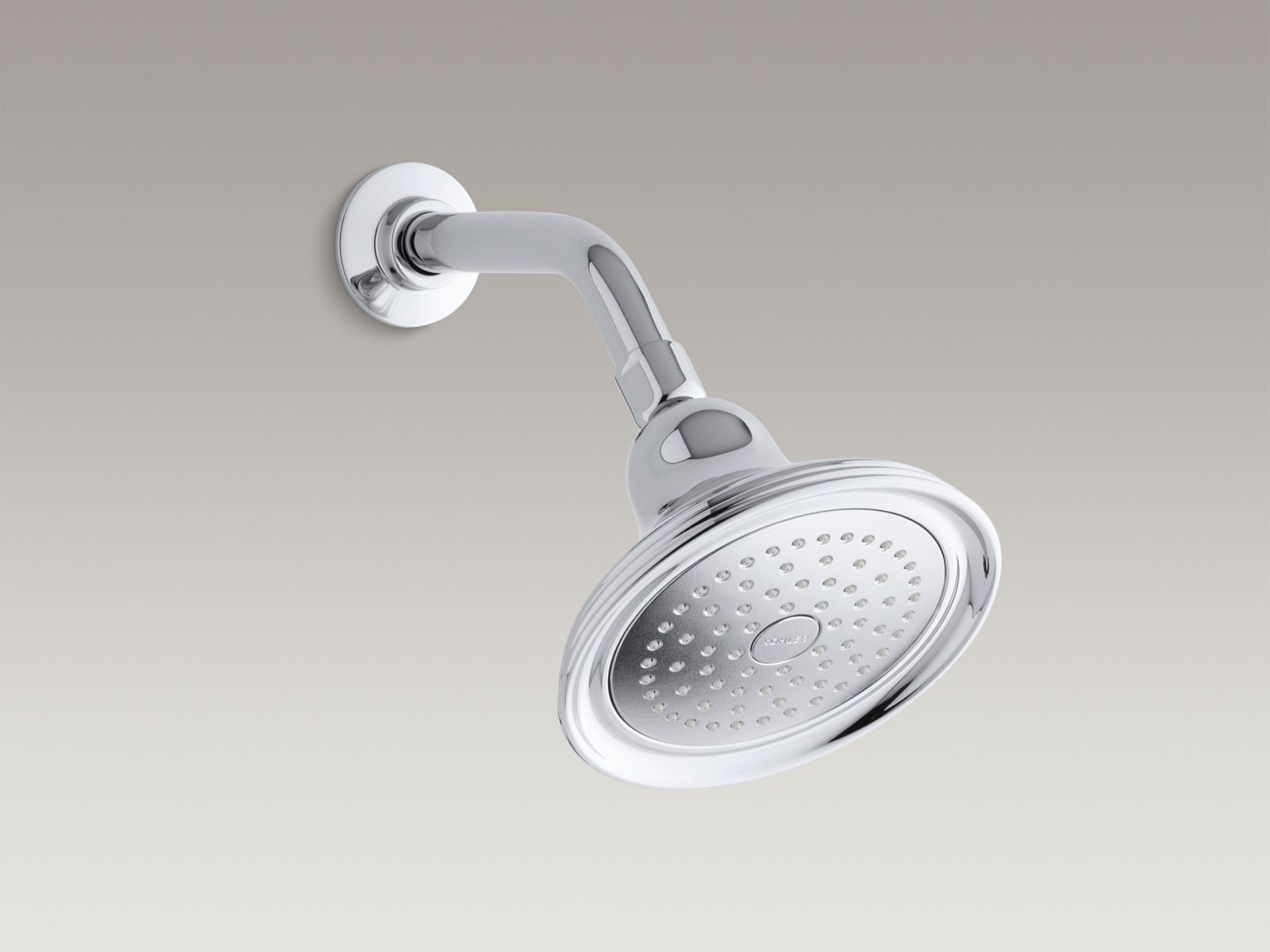 Shown with showerarm and flange K-7397-CP, not included.