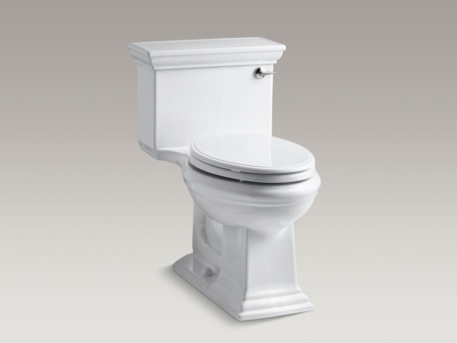 Memoirs® stately Comfort Height® one-piece elongated 1.28 GPF toilet with Class Five® flush system and right-hand trip lever