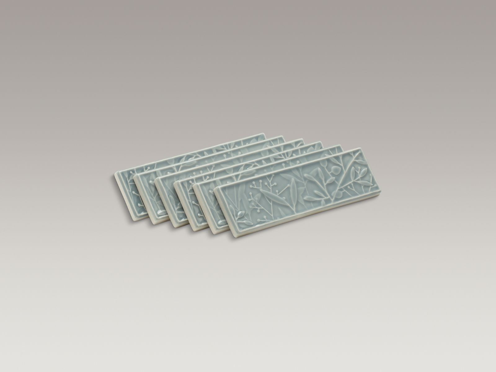 Gilded Meadow™ decorative tile (set of 6)