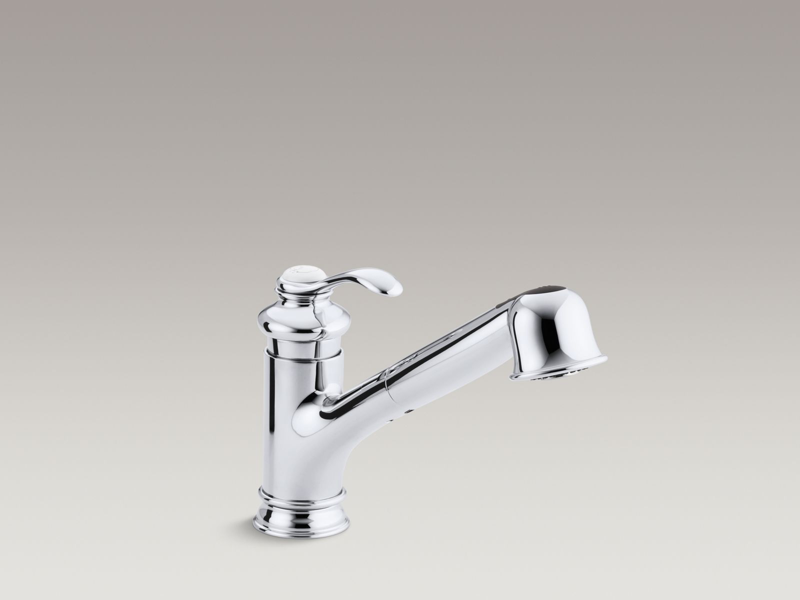 Fairfax® single-hole or three-hole kitchen sink faucet with 9" pull-out spout