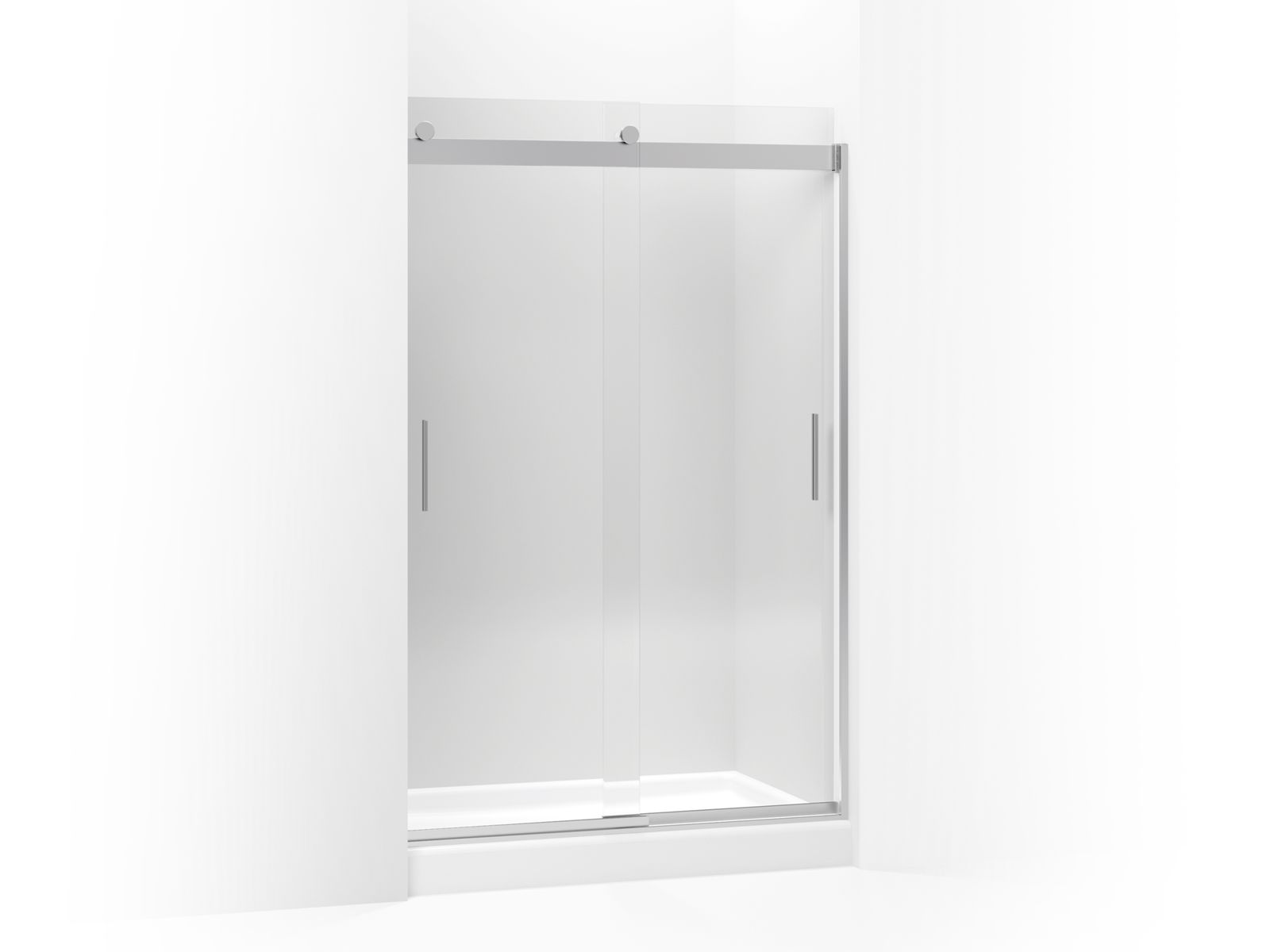 Levity™ Sliding shower door with handle and 3/8" crystal clear glass