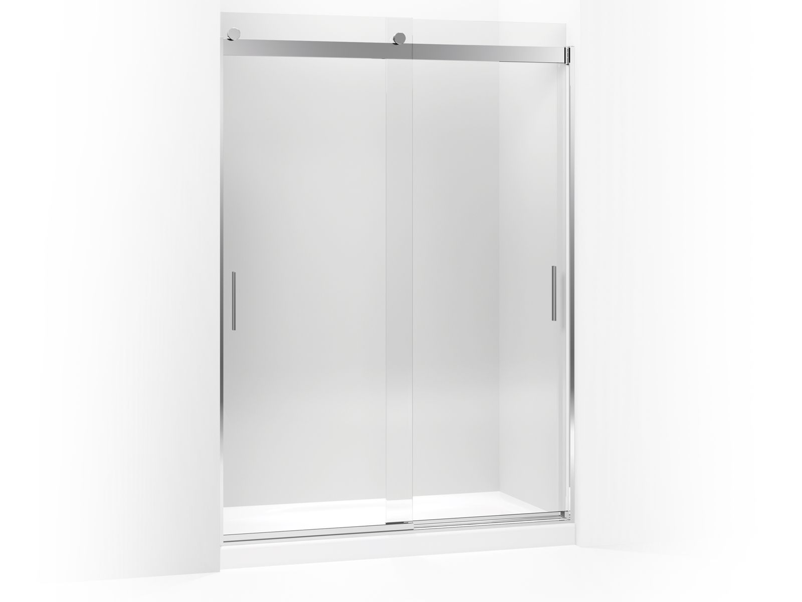 Levity™ Sliding shower door with handle and 3/8" crystal clear glass