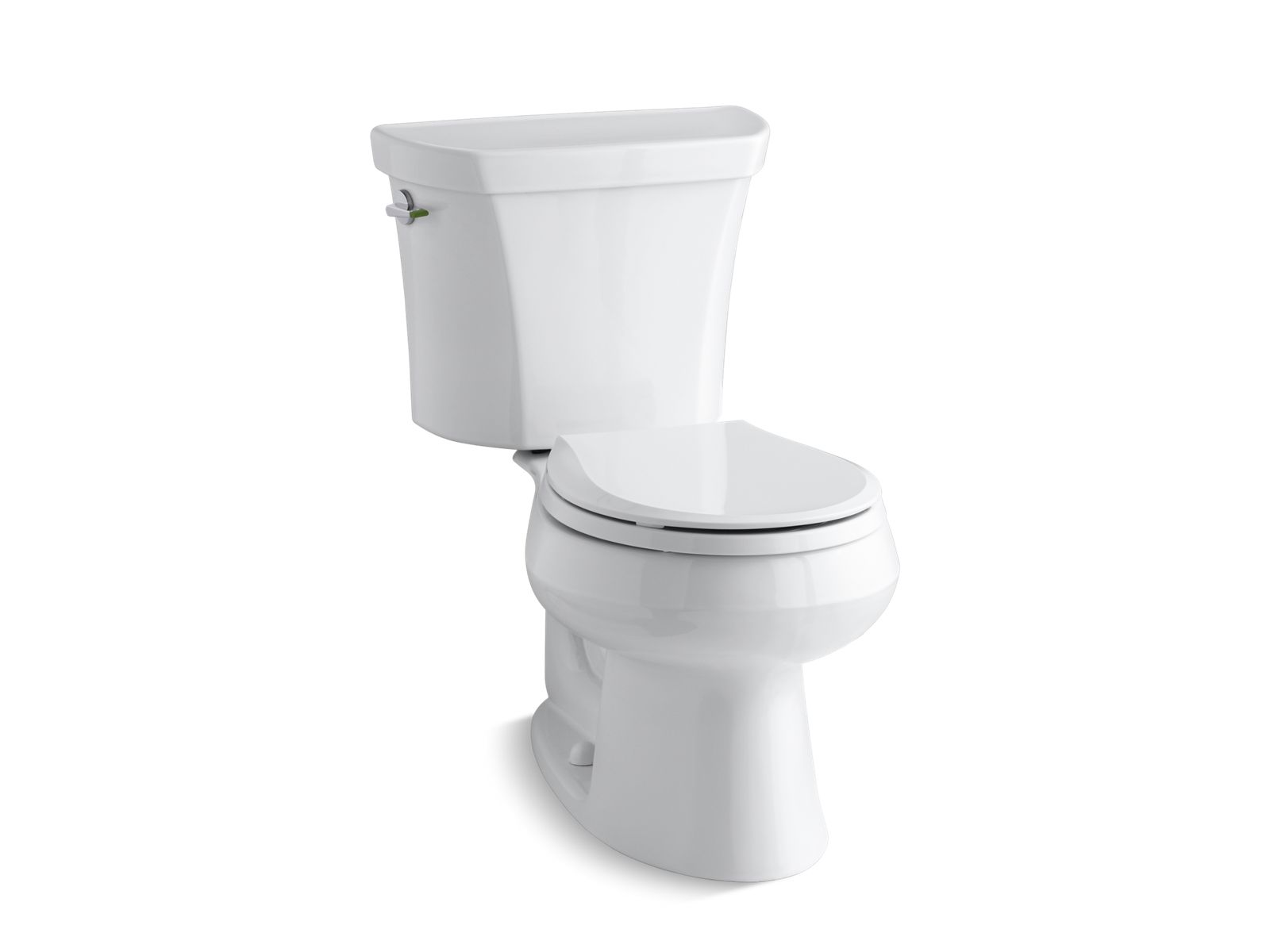 Wellworth® two-piece round-front dual-flush toilet with Class Five® flush system and left-hand trip lever