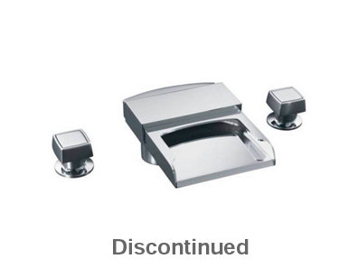 Alterna? deck-mount high-flow bath faucet with square handles and ...