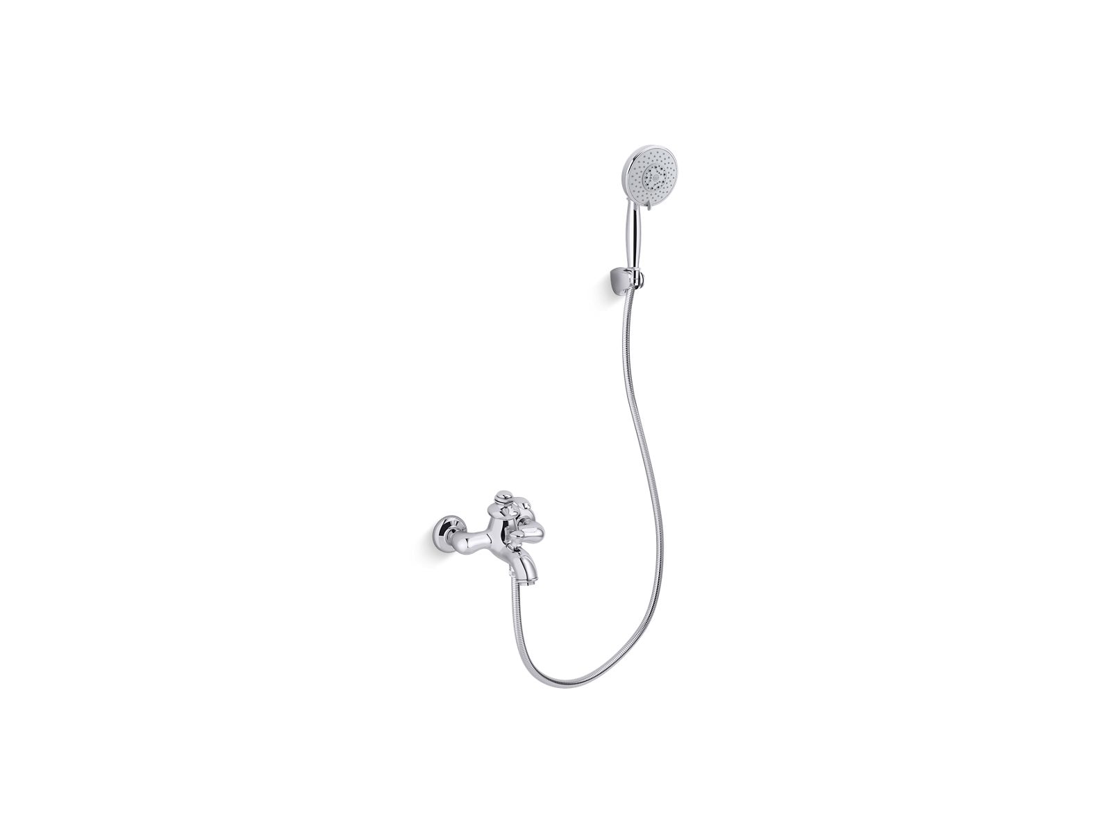 Fairfax™ wall-mount bath faucet with showerhead | 72695T-B4 | KOHLER