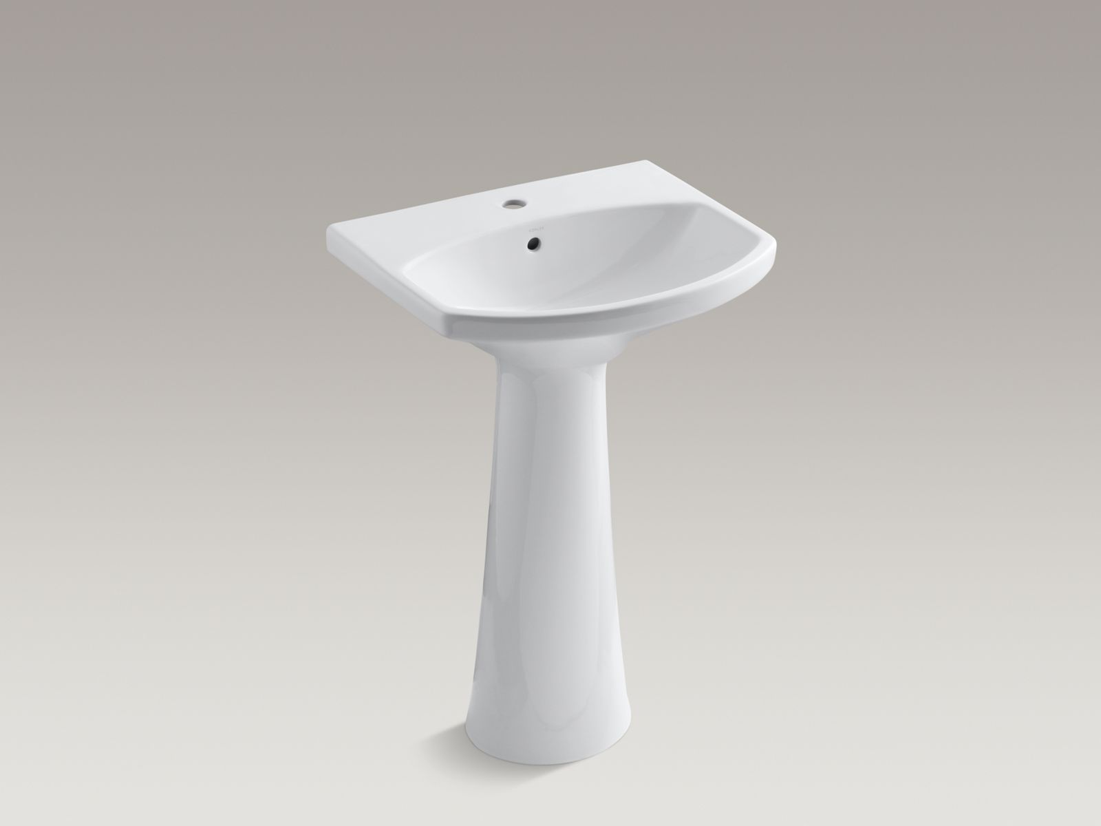Cimarron® pedestal bathroom sink with single faucet hole