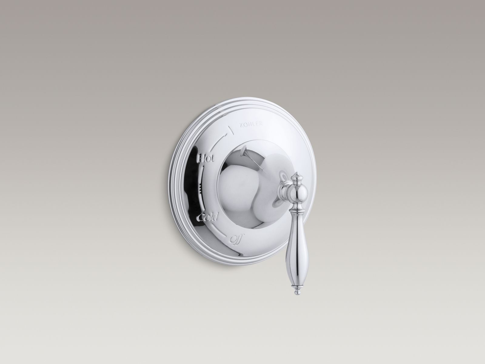 Finial® valve trim with lever handle for Rite-Temp® pressure-balancing valve, requires valve