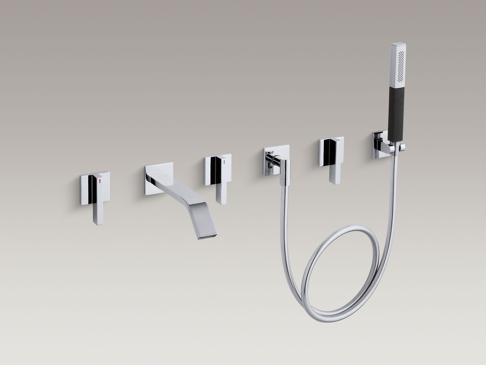 【K】 Loure™ Wall-mount bath with handshower faucet | 7469T-4 | KOHLER