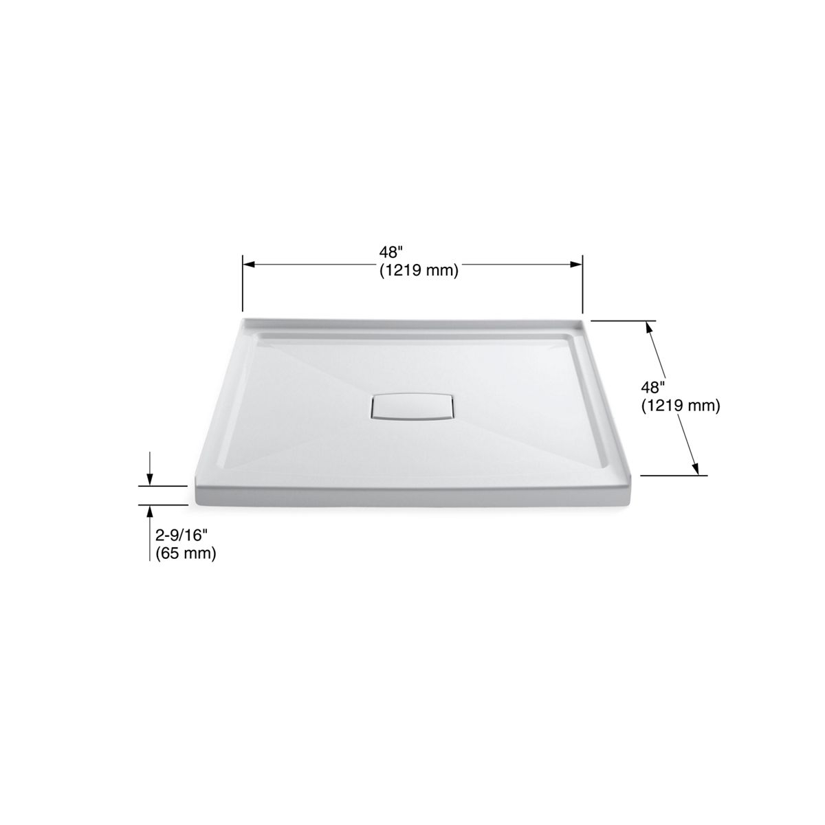 K-9132  Round shower drain for use with plastic pipe, gasket included -  KOHLER