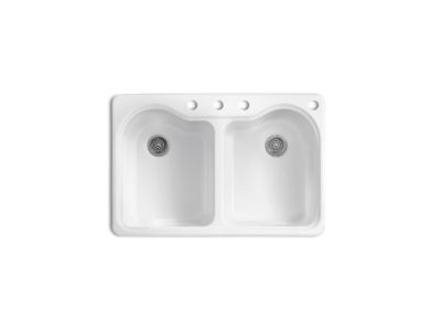 KOHLER Hartland™ Top-ount 33x22 Drop In Kitchen Sink With Four Faucet - View #5