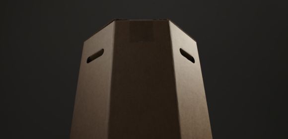 A uniquely shaped box for KOHLER toilets designed to reduce packaging