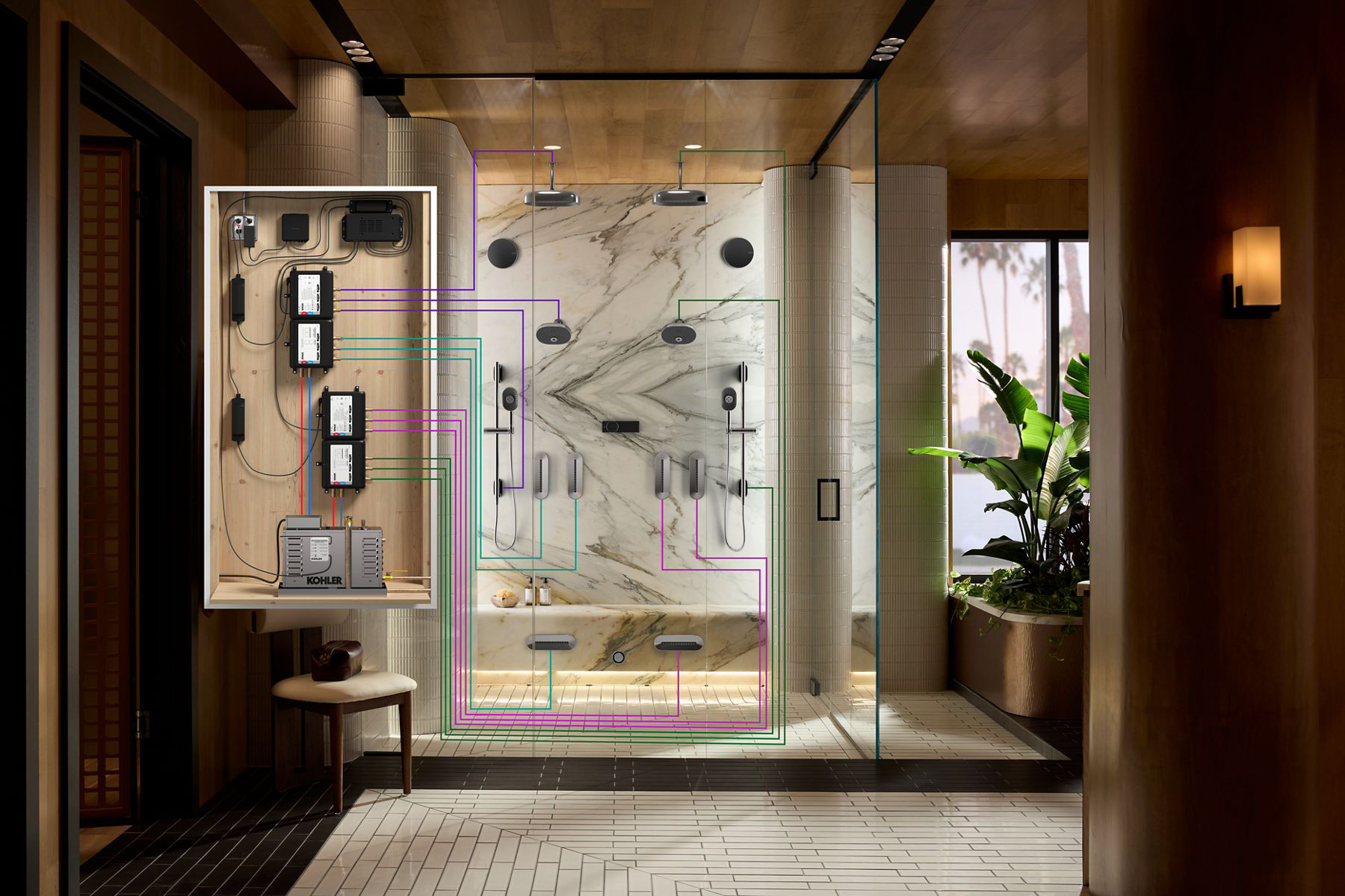 KOHLER Anthem+ with 12-outlets with Steam and Sound