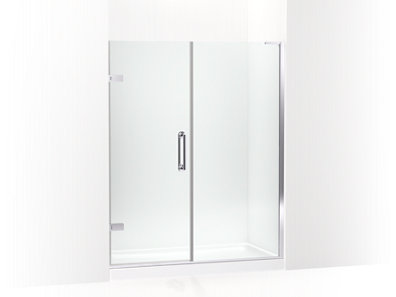 Composed® 71-3/4" H pivot shower door with 3/8" - thick glass