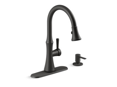 Kaori Pull-down kitchen sink faucet with soap/lotion dispenser