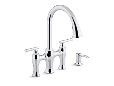 Oresund™ Pull-down bridge kitchen sink faucet