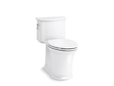 Harken® One-piece compact elongated toilet with skirted trapway, 1.28 gpf