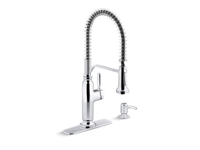 Ealing® Single-handle semi-professional kitchen sink faucet with soap/lotion dispenser