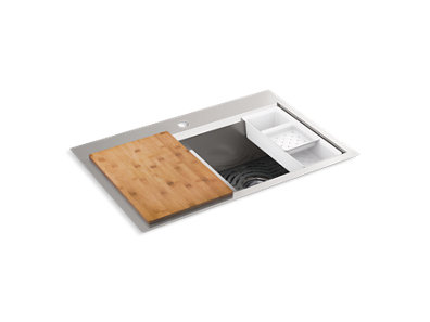 Task&trade; Smart Divide® Smart Divide® 33" top-/undermount double-bowl workstation kitchen sink