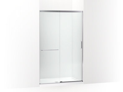 Elate&trade; Tall Sliding shower door, 75-1/2" H x 44-1/4 - 47-5/8" W, with heavy 5/16" thick Crystal Clear glass