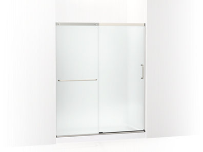 Elate&trade; Sliding shower door, 70-1/2" H x 56-1/4 - 59-5/8" W, with 1/4" thick Frosted glass