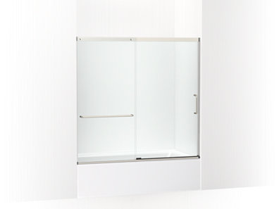 Elate&trade; 56-3/4" H sliding bath door with 1/4" - thick glass