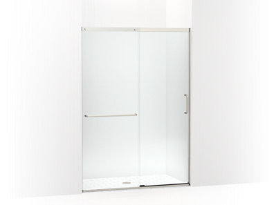 Elate&trade; Tall Sliding shower door, 75-1/2" H x 50-1/4 - 53-5/8" W, with heavy 5/16" thick Crystal Clear glass