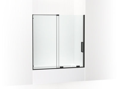 Echelon® Sliding bath door, 58-1/4" H x 55-3/4 - 59-3/4" W, with 5/16" thick Crystal Clear glass