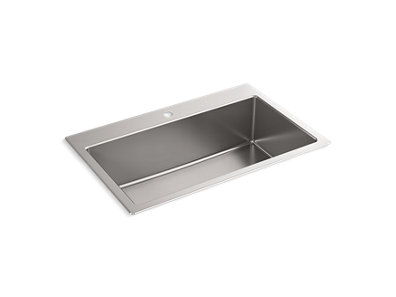 Cursiva&trade; 33" x 22" x 9" top-mount/undermount single-bowl kitchen sink