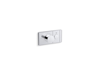 Anthem&trade; One-outlet thermostatic valve control panel with recessed push-button