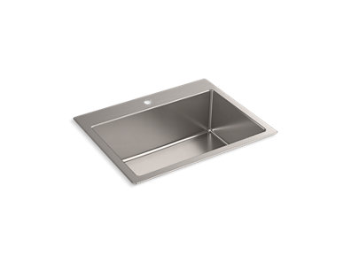 Cursiva&trade; 27" x 22" x 9" top-mount/undermount single-bowl kitchen sink