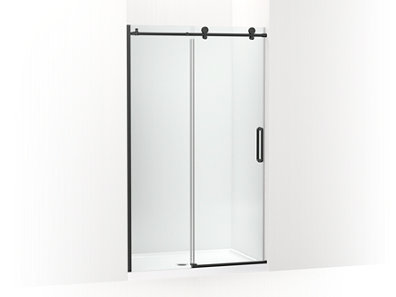 Cursiva&trade; Sliding shower door, 78" H x 44-1/8 - 47-7/8" W, with 5/16" thick Crystal Clear glass